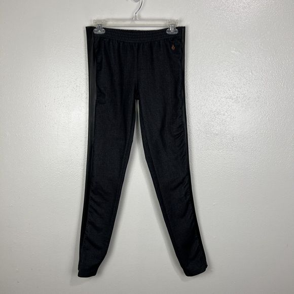 Volcom Pants Women Small Mixed Media Black Skinny Pull On Jeggings Activewear - Picture 11 of 12